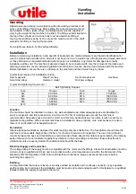 Preview for 6 page of Utile LW401 Installation, Operation & Maintenance Instructions Manual