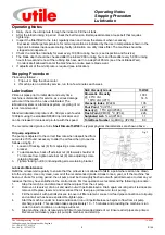 Preview for 9 page of Utile LW401 Installation, Operation & Maintenance Instructions Manual