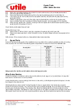 Preview for 14 page of Utile LW401 Installation, Operation & Maintenance Instructions Manual