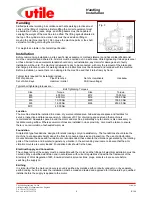 Предварительный просмотр 6 страницы Utile LW625 Installation & Operation Manual