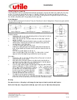 Предварительный просмотр 7 страницы Utile LW625 Installation & Operation Manual