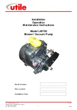 Предварительный просмотр 1 страницы Utile LW700 Installation, Operation & Maintenance Instructions Manual