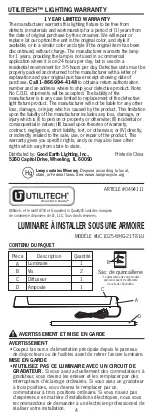 Preview for 4 page of Utilitech 0494111 Manual