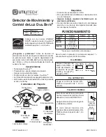 Preview for 7 page of Utilitech DualBrite Motion Sensor Light Control UT-5597-BZ Owner'S Manual