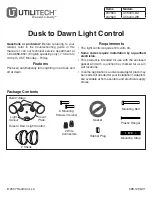 Utilitech Dusk to Dawn Light Control UT-5403-BZ Instruction Manual preview