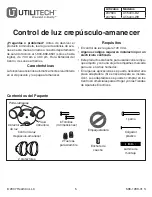 Preview for 5 page of Utilitech Dusk to Dawn Light Control UT-5403-BZ Instruction Manual