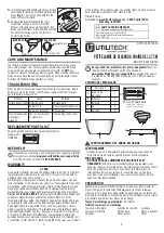 Preview for 2 page of Utilitech GU4018-WH-I Manual