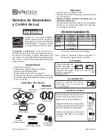 Preview for 7 page of Utilitech Motion Sensor Light Control UT-5105-BZ Owner'S Manual