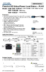 UTP BALUN AAS-VHP-110RJK User Manual preview