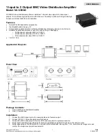 UTP BALUN VA123BNC User Manual preview