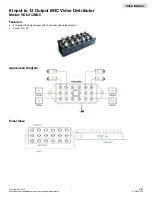 UTP BALUN VD6212BNC User Manual preview