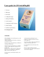 Preview for 1 page of Utronix IP-SwitchPlug801 User Manual