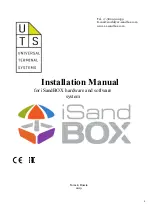 UTS iSandBOX Mini Installation Manual предпросмотр