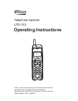 Preview for 1 page of UTStarcom UTS-702 Operating Instructions Manual