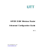 UTT HiPER 518W Advanced Configuration Manual preview