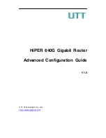 Preview for 1 page of UTT HiPER 840G Advanced Configuration Manual