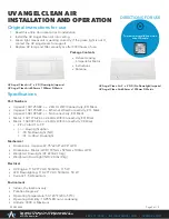 Preview for 2 page of UV Angel Clean Air Original Instructions For Use