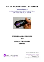 UV Light Technology UV3W-LED Operating, Maintenance And Health And Safety Manual preview