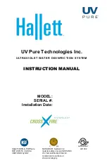 UV Pure Technologies Crossfire Technology Hallett 1000NC Instruction Manual предпросмотр