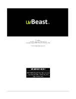 Preview for 2 page of uvBeast V3 365nm Instructions & User'S Manual