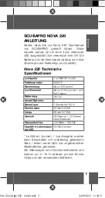 Preview for 5 page of Uwatec Nova 220 Manual