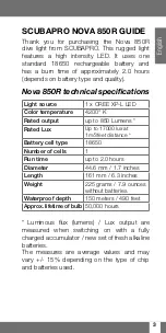 Preview for 3 page of Uwatec Nova 850R Manual