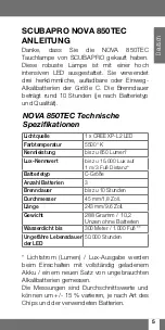 Предварительный просмотр 5 страницы Uwatec Nova 850TEC Manual