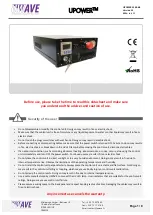 UWAVE UPOWER-1500-48 Manual preview