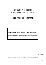 Предварительный просмотр 1 страницы UWE 1705GN Operation Manual