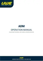 Предварительный просмотр 1 страницы UWE ADM Series Operation Manual