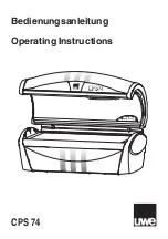 Preview for 1 page of UWE CPS 74 Operating Instructions Manual