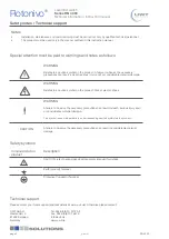 Preview for 2 page of UWT Rotonivo RN 4000 Series Technical Information/Instruction Manual