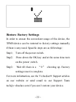 Preview for 23 page of V-Checker TPMS T501 Start Manual