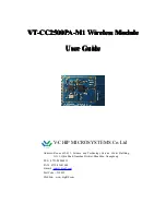 Preview for 1 page of V-Chip Microsystems VT-CC2500PA-M1 User Manual