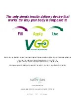 Preview for 14 page of V-Go Insulin Delivery Device Quick Reference Manual