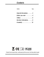 Preview for 2 page of V-Lift CYCLONE AIR ROWER Assembly & User Manual