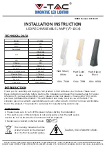 V-TAC VT-1014 Installation Instruction предпросмотр