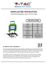 V-TAC VT-4822 Installation Instruction предпросмотр