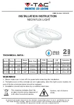 V-TAC VT-559 Installation Instruction preview