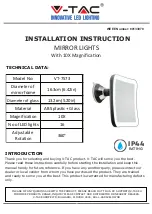 V-TAC VT-7573 Installation Instruction preview