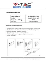 Предварительный просмотр 2 страницы V-TAC VT-7611 Installation Instruction