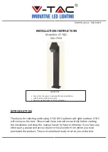 V-TAC VT-7612 Installation Instructions предпросмотр