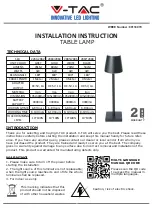 Предварительный просмотр 1 страницы V-TAC VT-7703 Installation Instruction