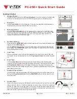 Preview for 2 page of V-TEK PC-250+ Quick Start Manual