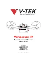 Предварительный просмотр 1 страницы V-TEK Versacount II+ User Manual