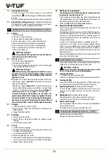 Предварительный просмотр 12 страницы V-TUF HDC140-110V Operator'S Manual