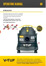 Предварительный просмотр 14 страницы V-TUF M CLASS MINI 110V Operating Instructions Manual