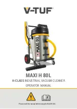 V-TUF MAXI H 80L Operator'S Manual предпросмотр