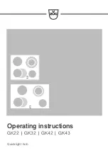 Preview for 1 page of V-ZUG 031 Series Operating Instructions Manual