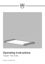 Preview for 1 page of V-ZUG 1037885 Operating Instructions Manual